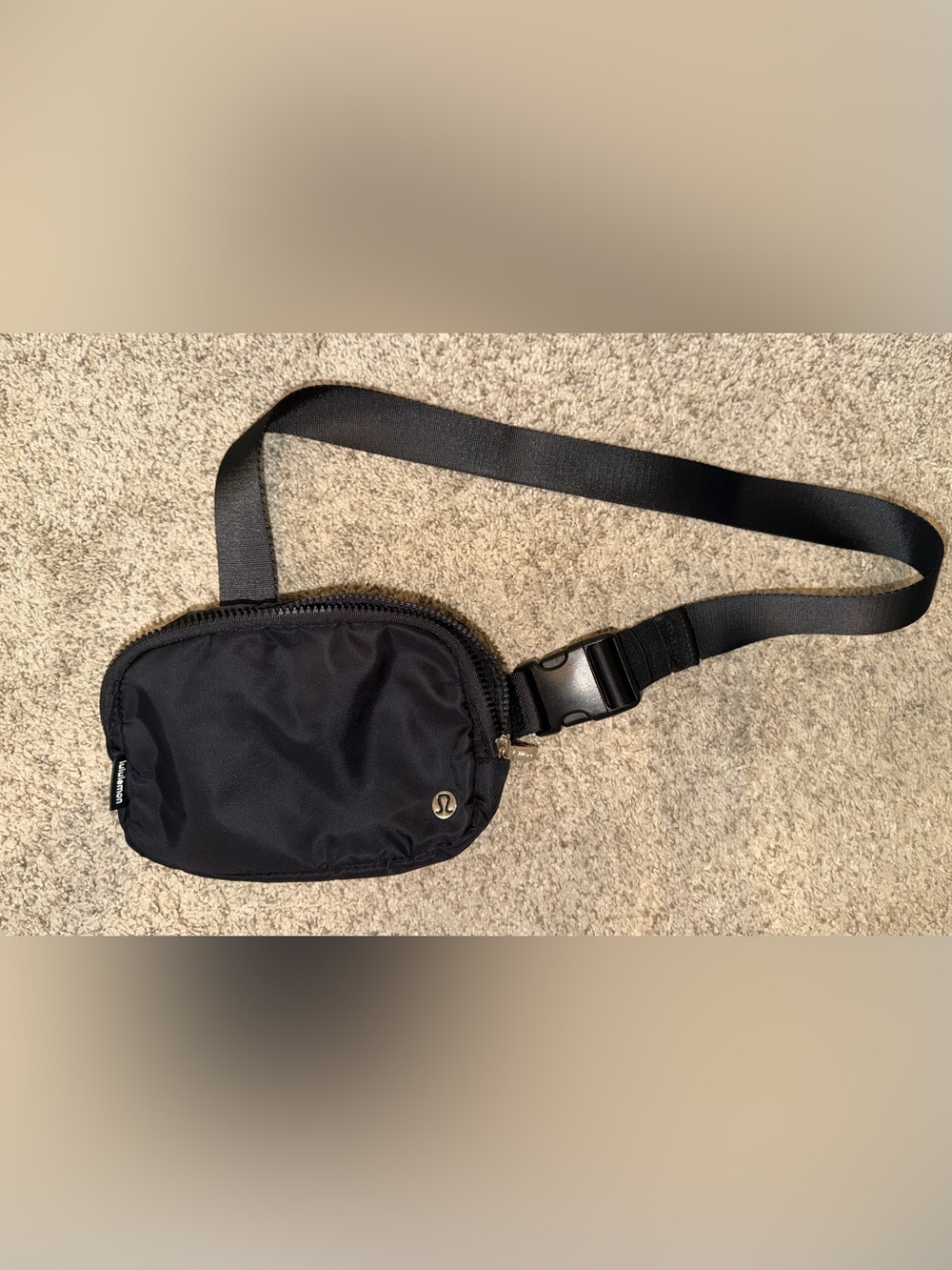 Lululemon athletica Black Belt Bag with Adjustable Strap